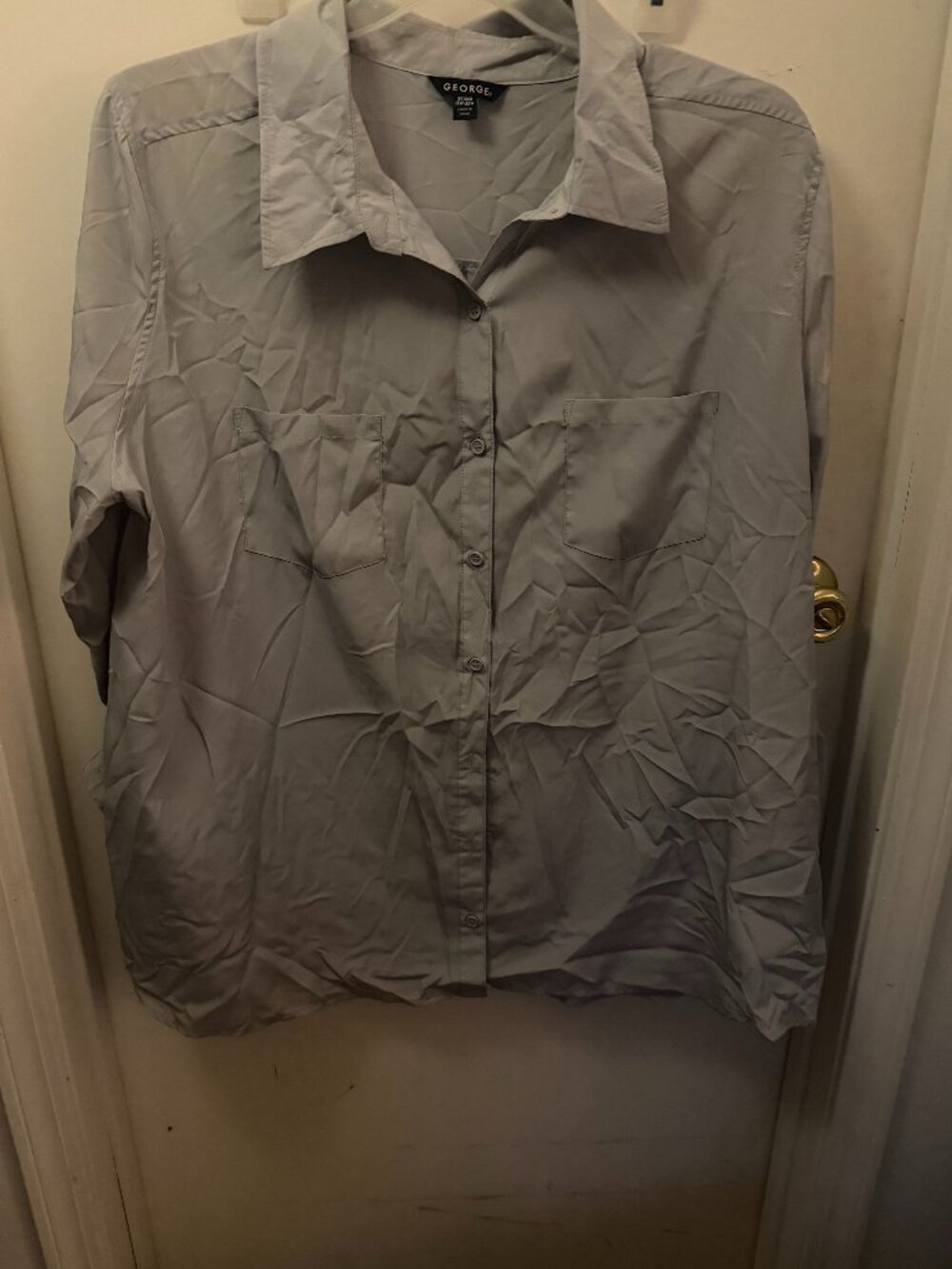 George Light Gray Blouse W 2X